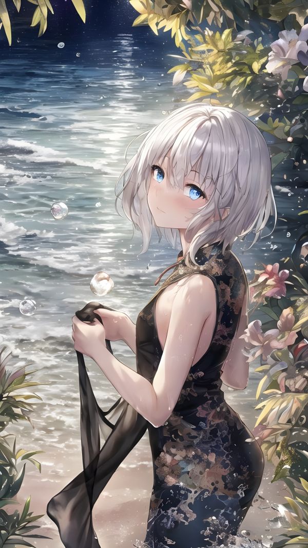 Kristin Lina,arte digitale,Himmel Tseng,verticale,anime girls,acqua