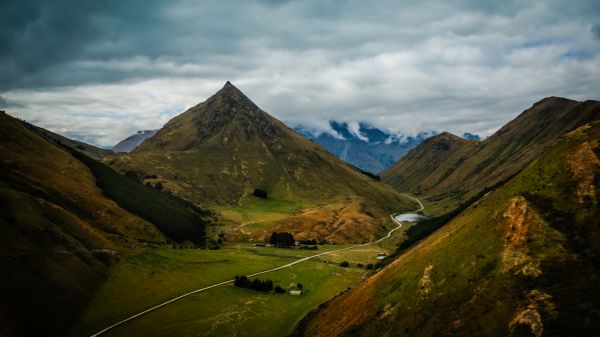 4k, landskap, Nya Zeeland, bergen, natur, Queenstown