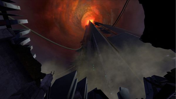 Half Life 2 Episode One,ครึ่งชีวิต 2,Citadel,ท้องฟ้าสีแดง,สันทราย,storm clouds