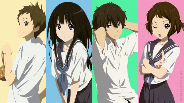 Hyouka,Oreki Houtarou,Chitanda ERU,Ibara Mayaka,Fukube Сатоши