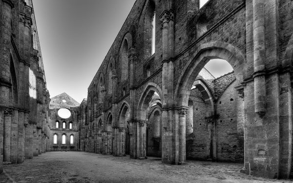 chrám, krajina, biely, čierna, Monochrome, pouličné