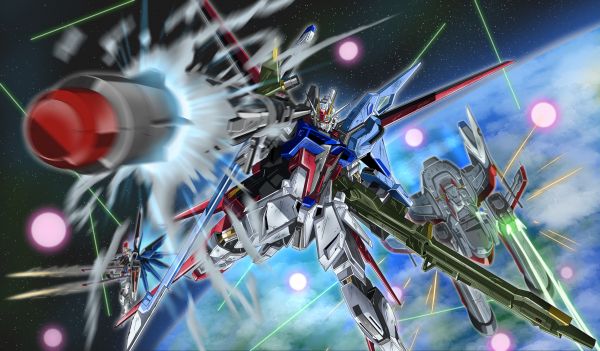 Anime,Mechs,Freedom Gundam,Gundam,Super Robot Taisen,Perfect Strike Gundam