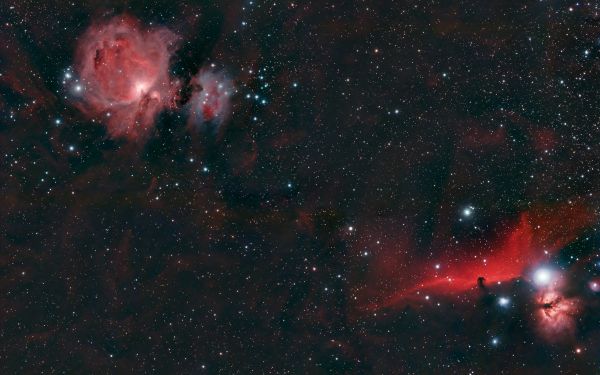 NASA, nebulosa, 3271x2045 px, svart, orion, röd