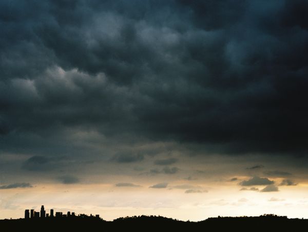 California,azul,puesta de sol,California,ciudad,cielo