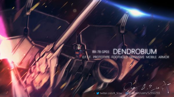 GP03 Gundam Dendrobium,ชุดเคลื่อนที่ Gundam 0083 หน่วยความจำ Stardust,Gundam,อะนิเมะ,mechs,Super Robot Taisen