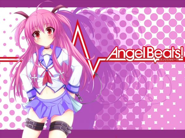 илюстрация,аниме,аниме момичета,карикатура,Angel Beats,Юи Angel Beats