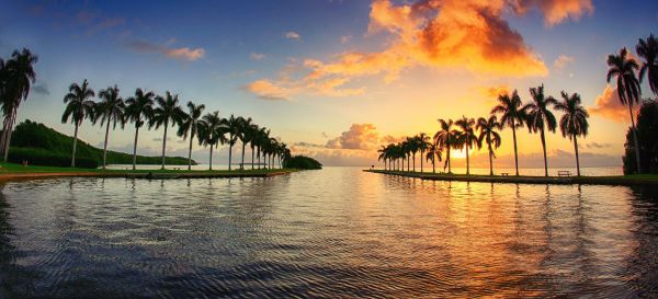 strand,híd,városok,Florida,Marina,2048x932 px