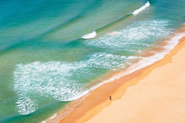 Strand,Wellen,Sand,Wasser,Luftaufnahme,Gehen