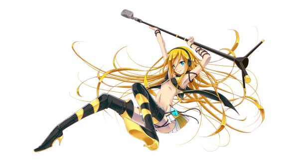 Vocaloid,Lily Vocaloid,κορίτσια anime,μακριά μαλλιά,μπλε μάτια,απλό φόντο