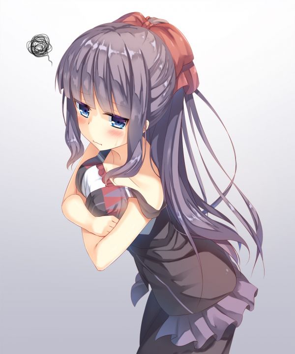 illustrazione,capelli lunghi,anime,anime girls,occhi blu,disegno