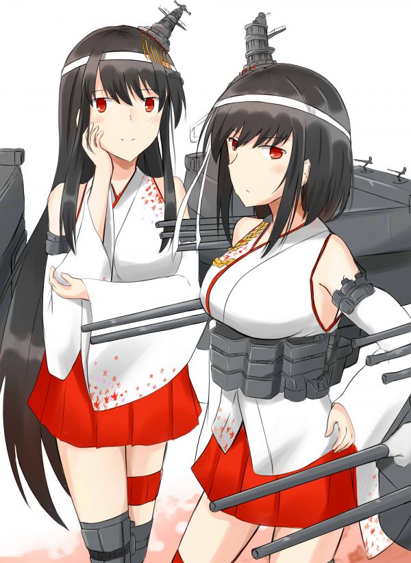 Anime,Anime girls,Kantai Koleksiyonu,Yamashiro KanColle,Fusou KanColle,kısa saç