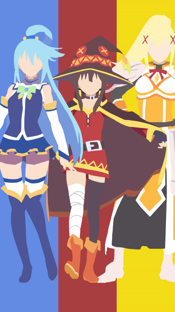 Anime girls,Kono Subarashii Sekai ni Shukufuku wo,Aqua KonoSuba,Megumin,Karanlık KonoSuba