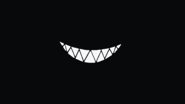 Minimalismus,dunkel,Lächeln,lächelnd,Photoshop,pointy teeth