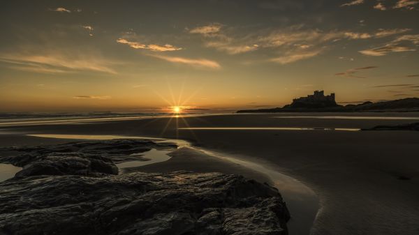 zonlicht,landschap,zonsondergang,zee,baai,rots