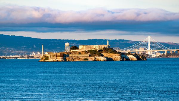 Alcatraz, สถาปัตยกรรม, สะพาน, น้ำ, ทะเล, เกาะ