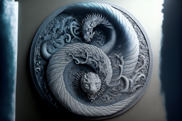 dragón,Dragon Chino,loong,ai art,Yin y yang