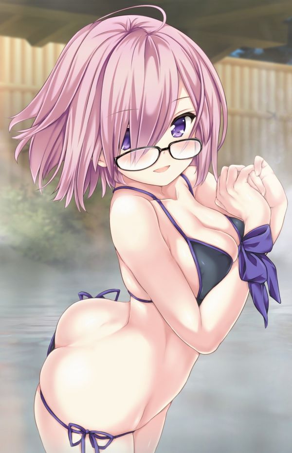 long hair,anime,glasses,ass,cartoon,purple