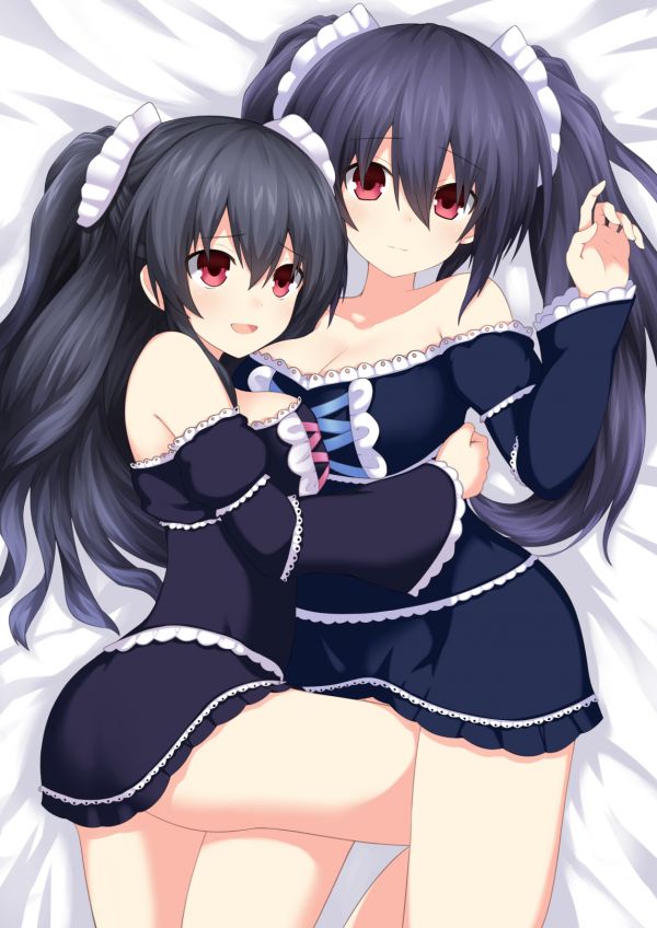 аниме,Аниме девушки,Hyperdimension Neptunia,Noire Hyperdimension Neptunia,Uni Hyperdimension Neptunia,Хвостик