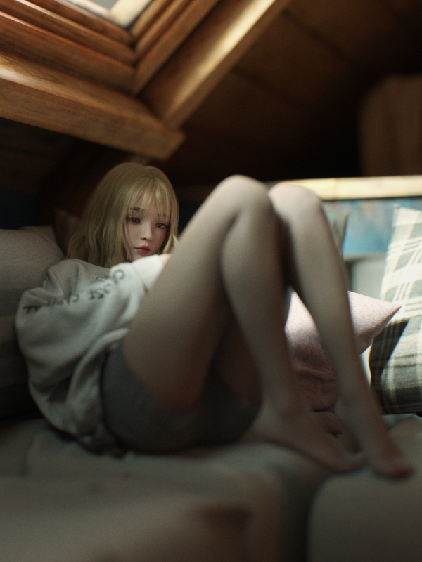 3D,CG,Chica de fantasía