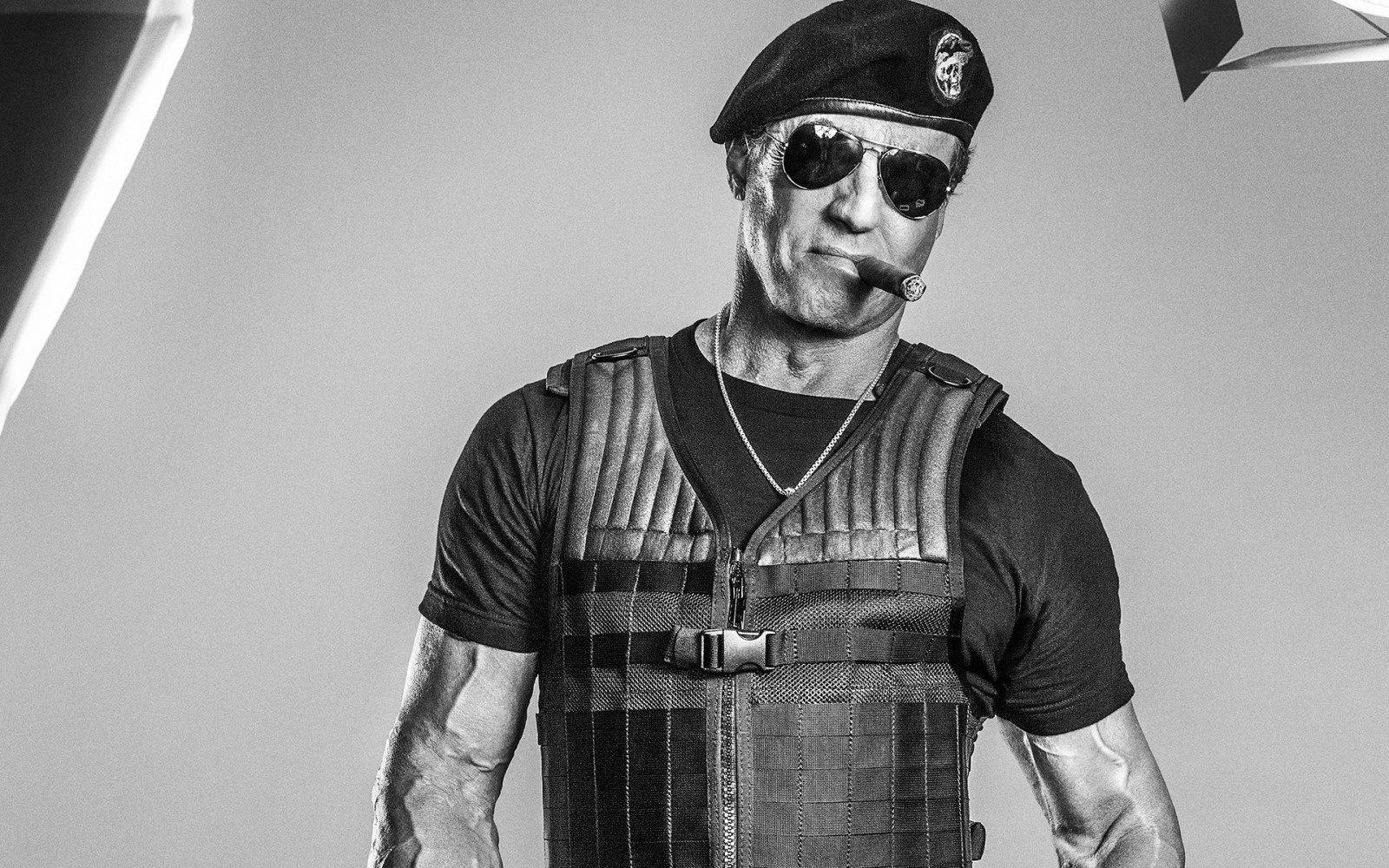 white, black, monochrome, glasses, photography, movies, Gentleman, Person, clothing, Sylvester Stallone, The Expendables 3, photograph, black and white, monochrome photography