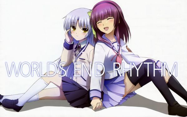 Angel Beats,Meninas,Alegria,tocar