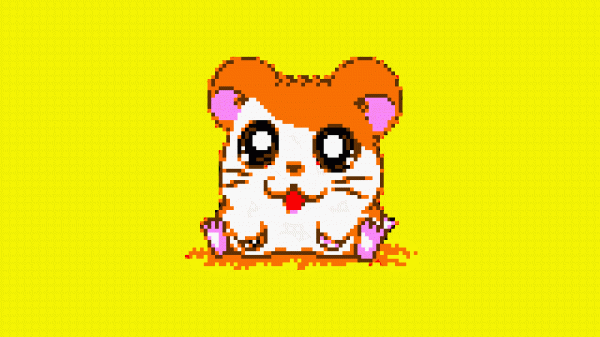 pixel art,Game Boy Color,game retro,hamtaro,kuning,anime