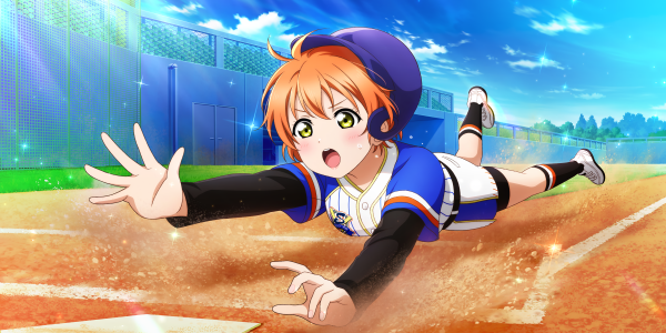 Hoshizora Rin,Iubesc viata,anime,fete anime,baseball,șapcă de baseball