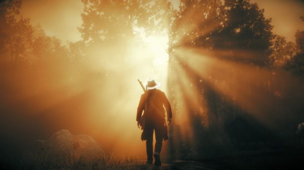 Arthur Morgan,Red Dead Redemption 2,Rockstar Games,videohry,PlayStation 4,Snímek obrazovky