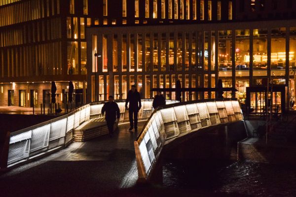 Stadt,Nacht-,Wasser,Betrachtung,Abend,Brücke