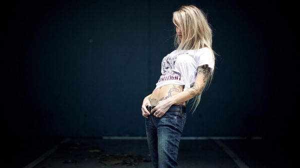 vrouw,model-,blond,fotografie,tatoeëren,mode