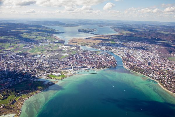 vista aérea,Konstanz,lago,Lago de Constanza,5184x3456 px