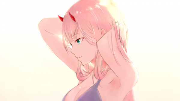 Anime,Filles anime,Darling in the FranXX,Fan art,peau blanche,kawaii girl