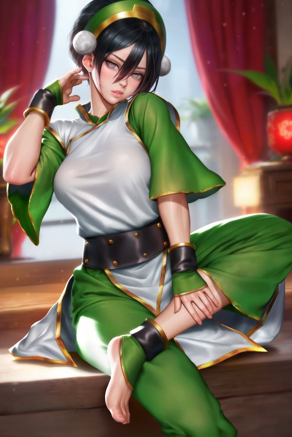 Toph Beifong,Avatar Last Airbender,Nickelodeon,opera de arta,desen,serii animate