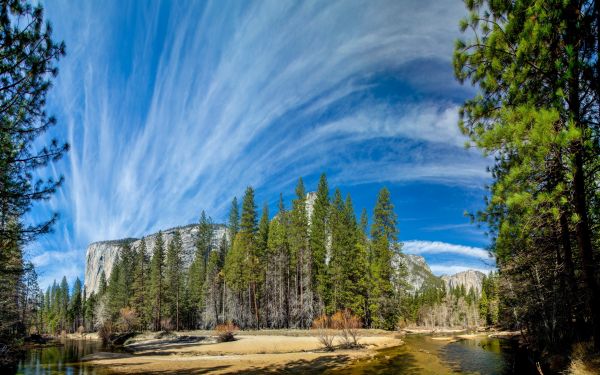 Yosemite Nationaal Park,bergen,hemel,HDR,yosemite