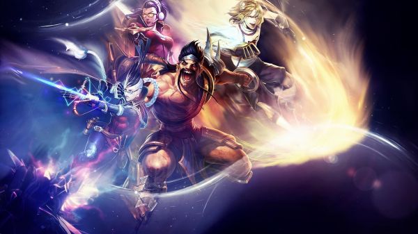 1920x1080 px,Draven,Ezreal,Liga legenda,Vayne