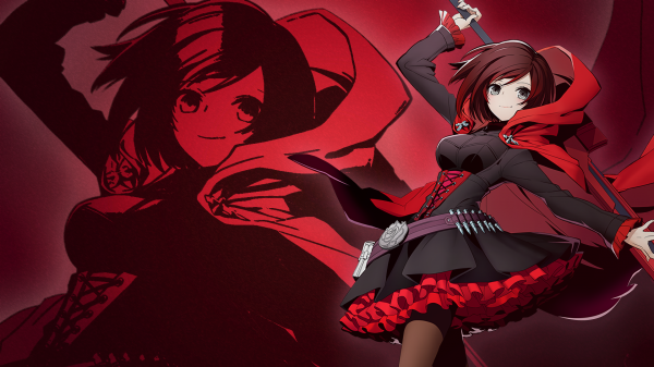 digital art,anime girls,fan art,RWBY,Ruby Rose RWBY,cape