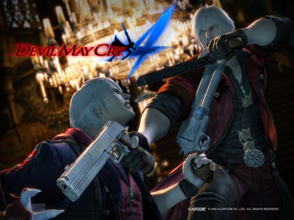 วีดีโอเกมส์,อะนิเมะ,Devil May Cry 4,Dante,อักขระ Nero,ภาพหน้าจอ