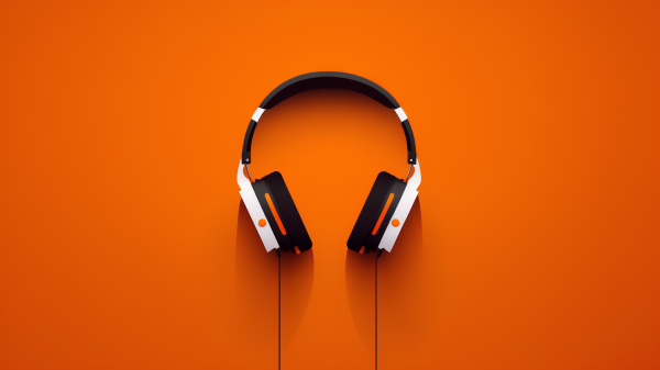 minimalism,ai art,headphones,simple background