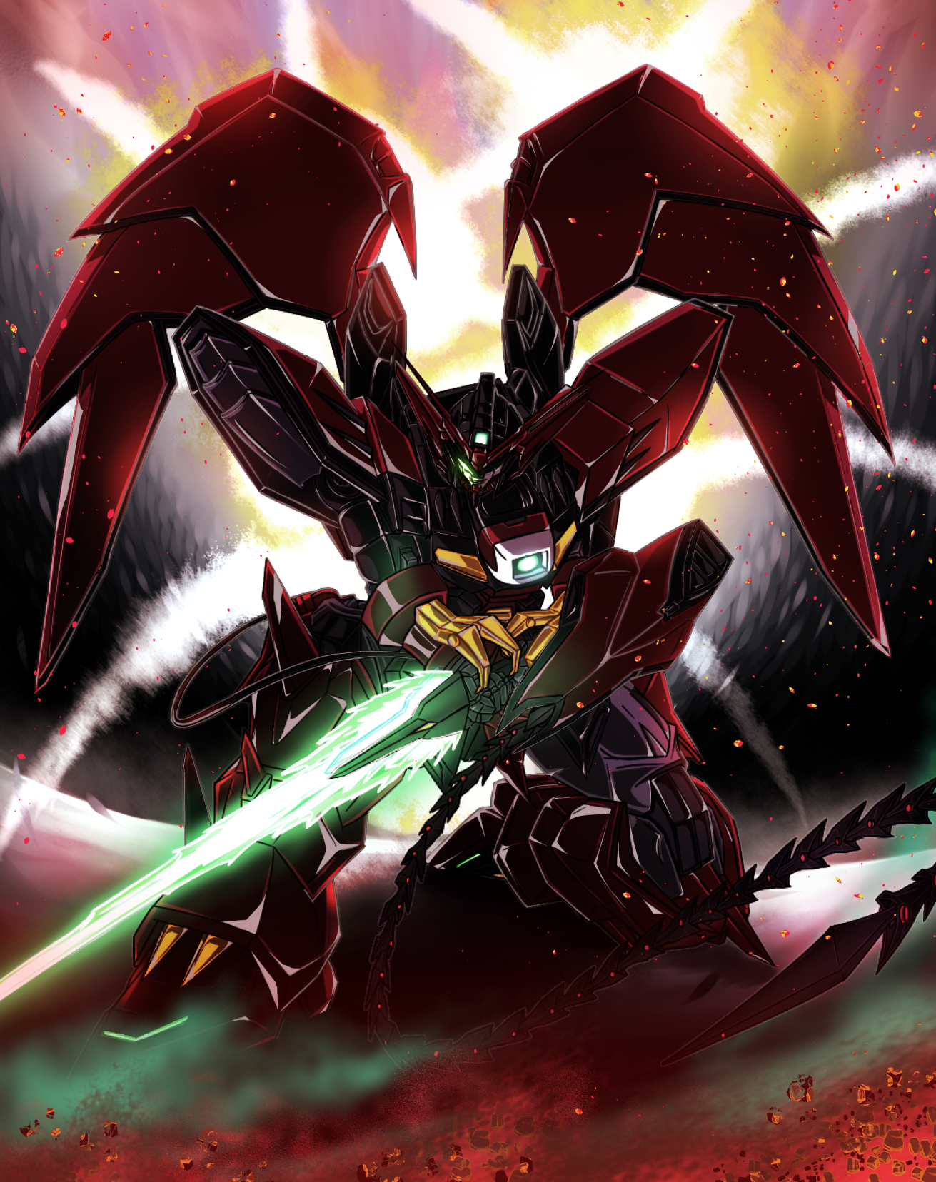 anime, mech, Gundam, Gundam Epyon, Mobile Suit Gundam Wing, Σούπερ Robot Wars, έργα τέχνης, ψηφιακή τέχνη, ανεμιστήρα τέχνη