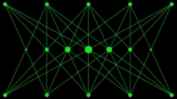 lines,green,minimalism,dots,black background,glowing