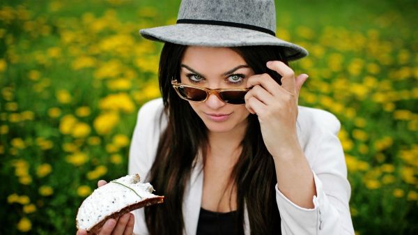 women outdoors,women,model,portrait,long hair,food