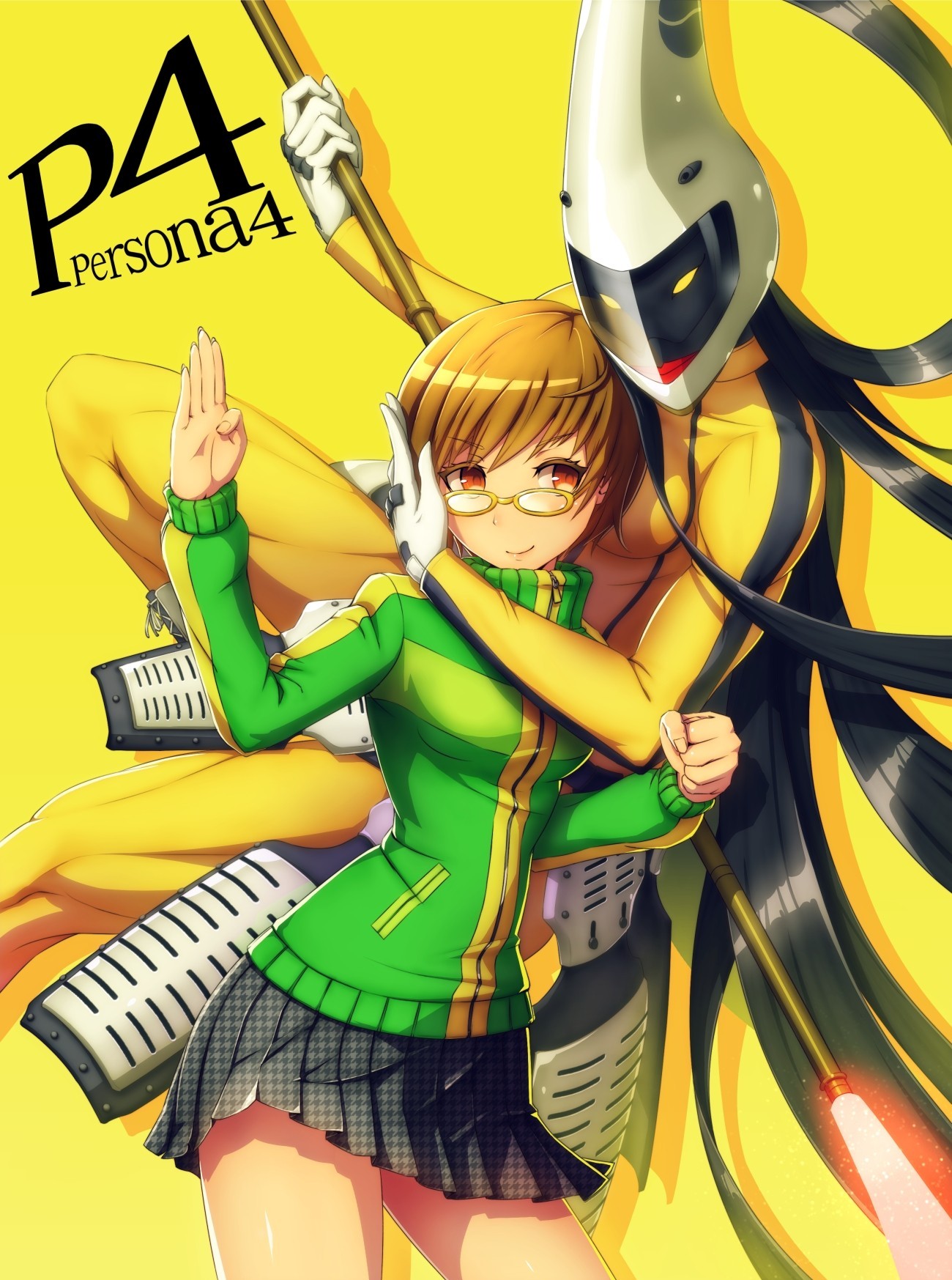 illustration, anime, anime girls, cartoon, Persona series, Persona 4, Chie Satonaka, comics, Tomoe, mangaka, comic book