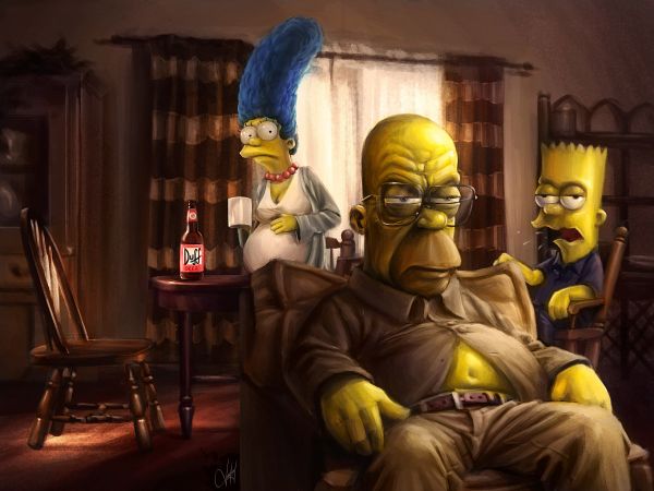 Breaking Bad,TAIDE,Simpsonit,sarjakuvat,kuvakaappaus,Homeros