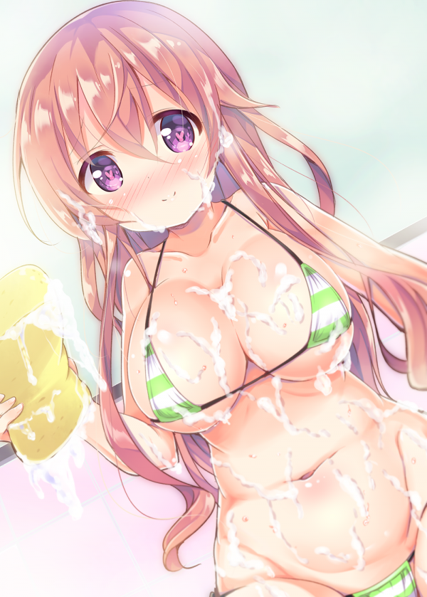 animemeisjes,decollete,bikini,Hoto Mocha,Gochuumon wa Usagi Desu ka,violette ogen