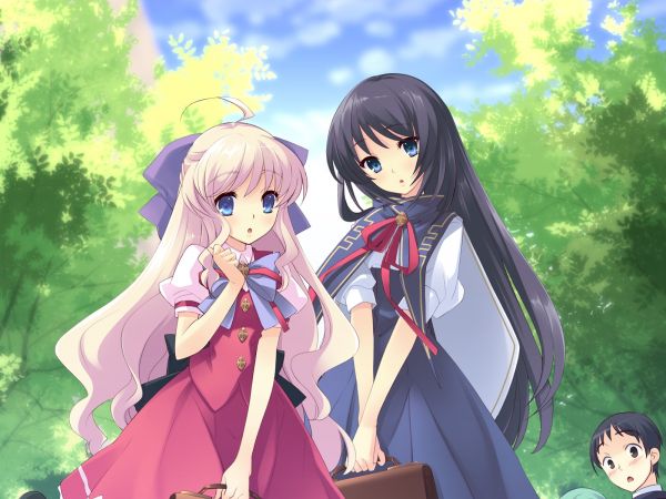 illustration,anime,cartoon,Flyable Heart,park,artwork