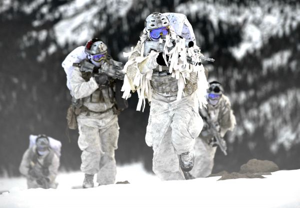 Schnee,Winter,Soldat,Militär-,Armee,FN SCAR