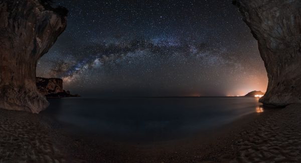 panorama,céu noturno,Estrelas