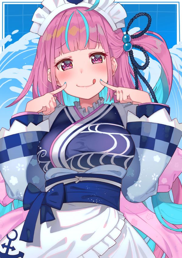 Minato Aqua, Anime girls, Anime, Virtual Youtuber, Fan sanat, Pembe saç