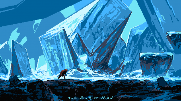 digital art,pixel art,nature,ice,pixels,fan art