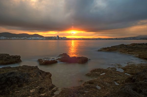 Mañana,mar,cielo,Sol,luz de sol,marina